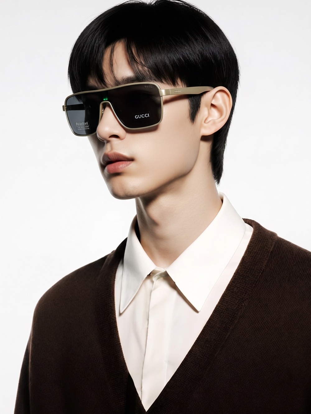 Gucci Men’s Polarized Black Lens Sunglasses